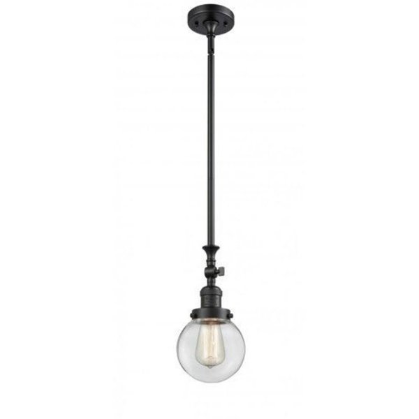 Innovations Lighting 1 Light Vintage Dimmable Led Beacon 6" Mini Pendant 206-BK-G202-6-LED